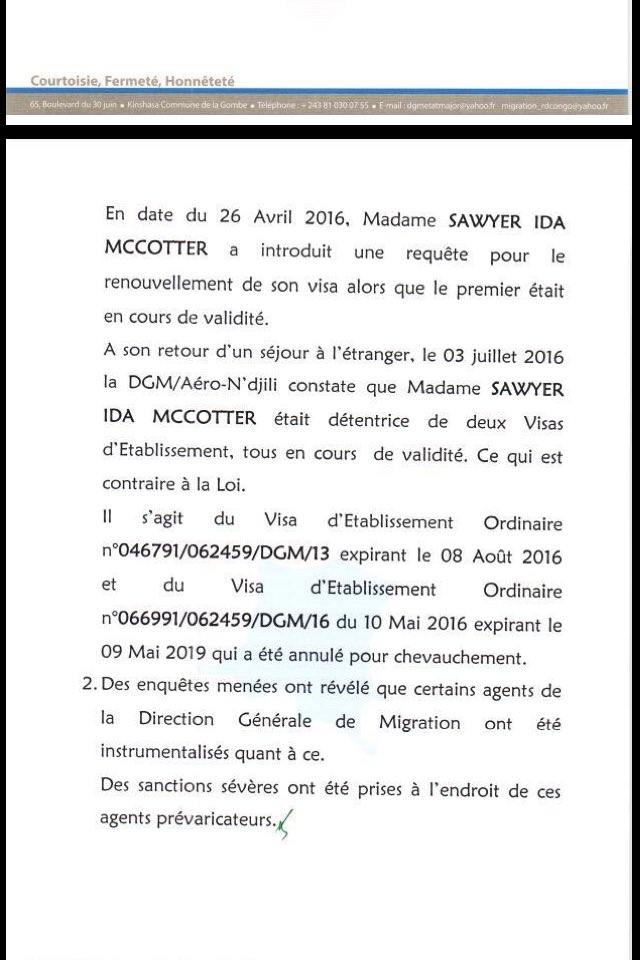 AfriqueTweet's tweet photo. Réaction de la #DGM sur le dossier @ida_sawyer ! Franchement le pouvoir de #Kabila touche à sa FIN. 😱😱  #IdaMerci https://t.co/0dnG2SJy4p