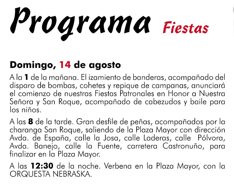 Pollosweb's tweet photo. Programa de Fiestas San Roque 2016 Pollos https://t.co/9bBqVwv8Q4