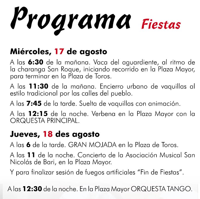 Pollosweb's tweet photo. Programa de Fiestas San Roque 2016 Pollos https://t.co/9bBqVwv8Q4