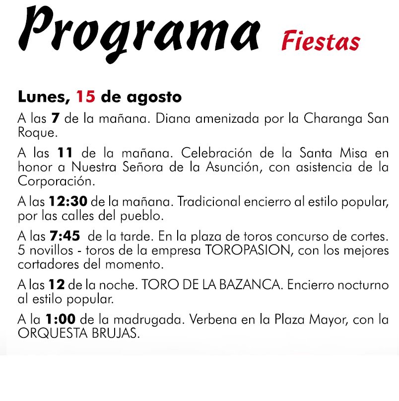 Pollosweb's tweet photo. Programa de Fiestas San Roque 2016 Pollos https://t.co/9bBqVwv8Q4