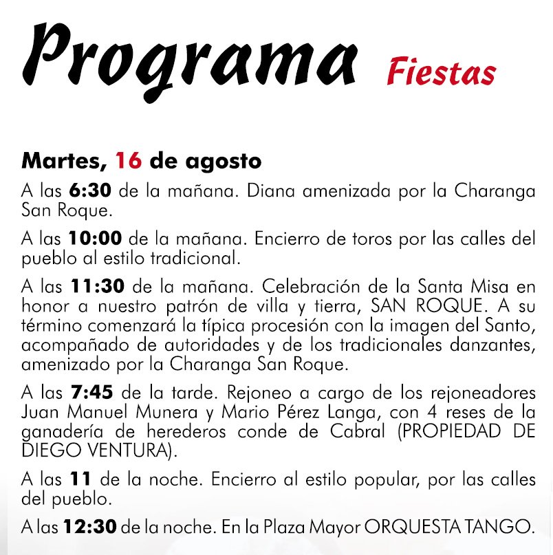 Pollosweb's tweet photo. Programa de Fiestas San Roque 2016 Pollos https://t.co/9bBqVwv8Q4