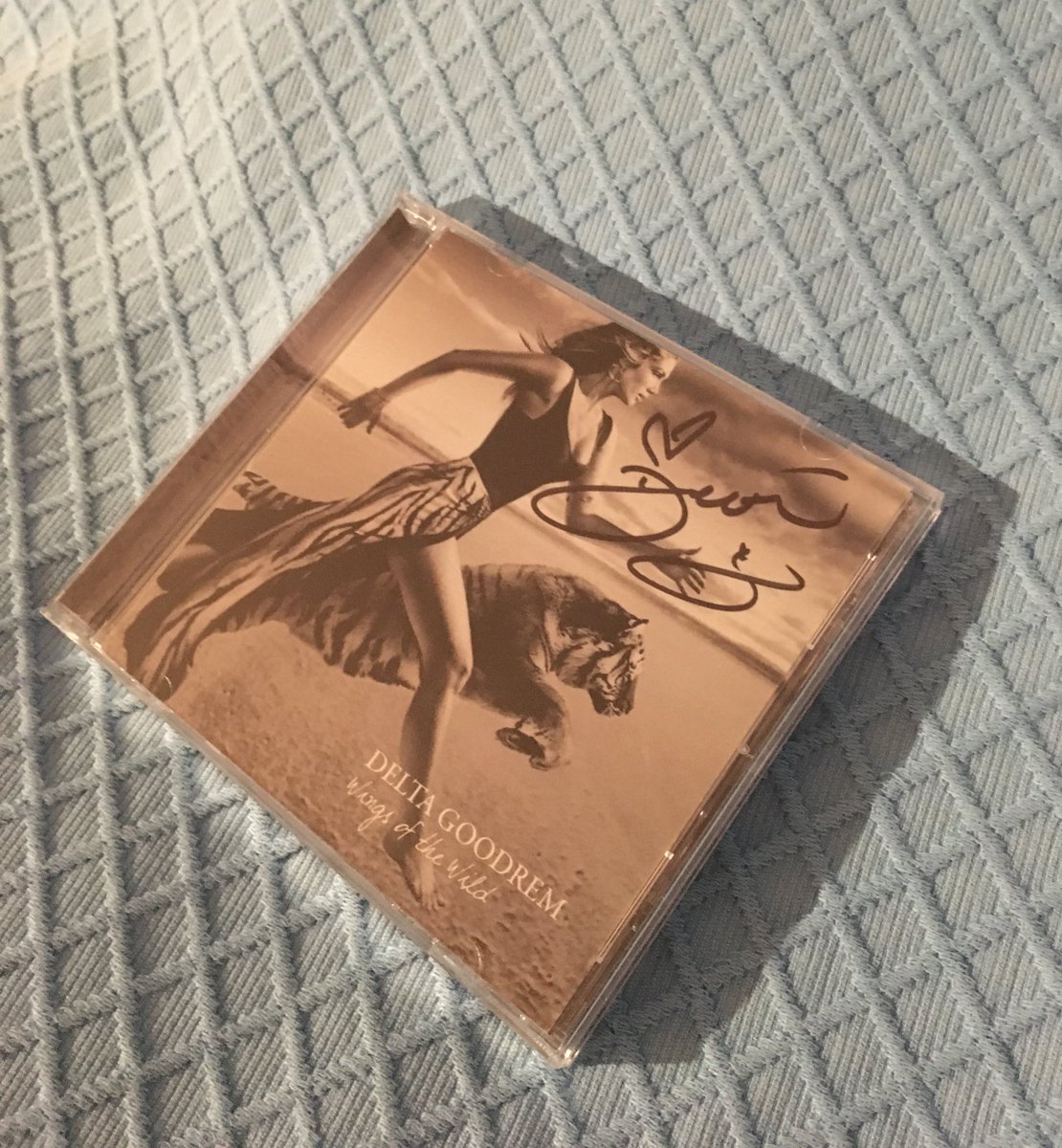 anaadabreu's tweet photo. MY CD CAME!! Thank you so much for such a great album @DeltaGoodrem #TeamDeltaEU #TeamDeltaPortugal #WingsOfTheWild https://t.co/Z9Zv4vEjtw