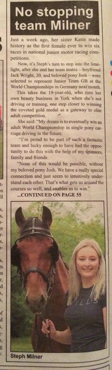 _LauraMilner's tweet image. Awesome piece in @DriffieldNews on #teammilner recent achievement! 🇬🇧🇬🇧