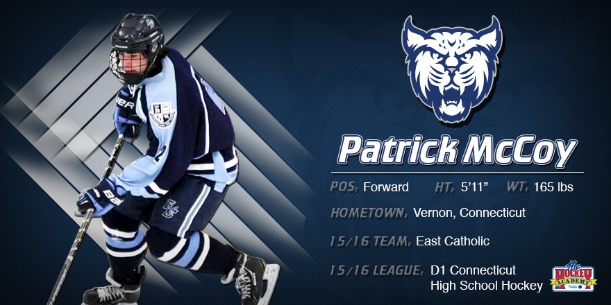NHIceCats's tweet photo. We are proud to announce the signing of Patrick McCoy!  Read more here: https://t.co/AHXtXAIPyL #NHIceCats https://t.co/Q4n0AYiQRj