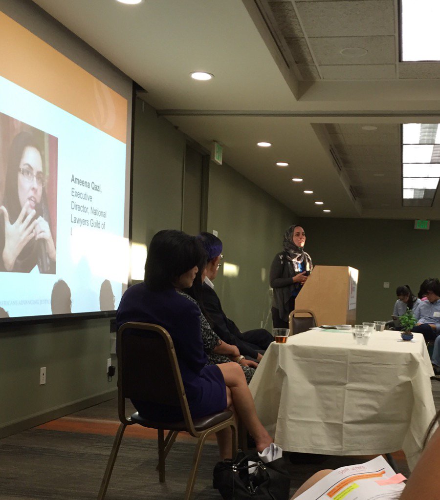 KulkarniManju's tweet photo. @AAAJ_LA #scientistsnotspies #EndRacialProfiling Ms.Qazi: immigrant and indigenous communities must elevate us all. https://t.co/mp0LFKs0Hw