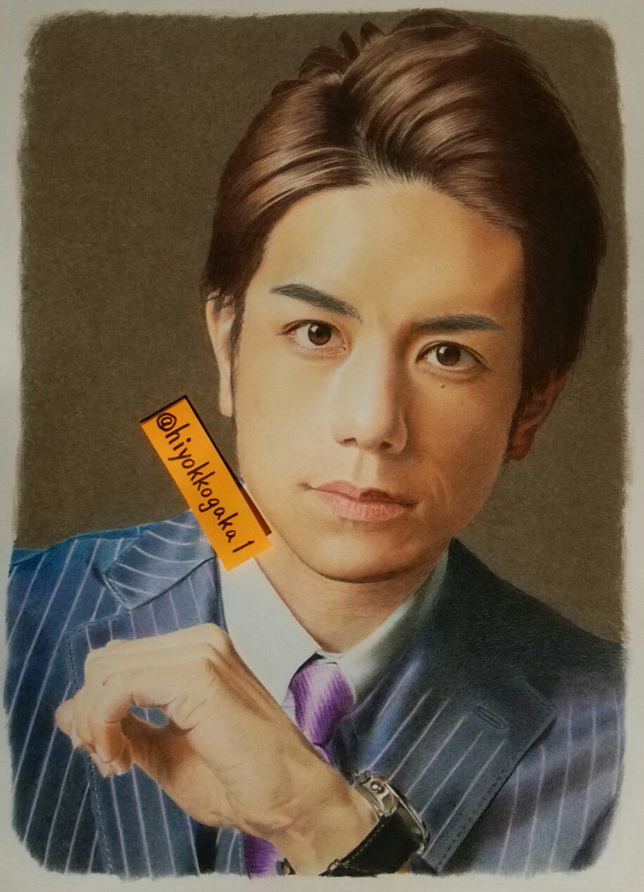 色鉛筆　人物画　原画 色鉛筆画 人物画 A4 原画 - メルカリ