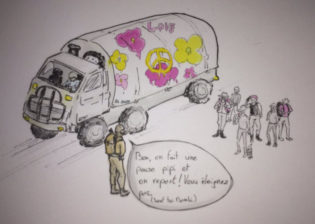 InkandSteel_'s tweet image. "Le camion des potes", colonie de vacances en milieu hostile! @WankilStudio @laink @terracid