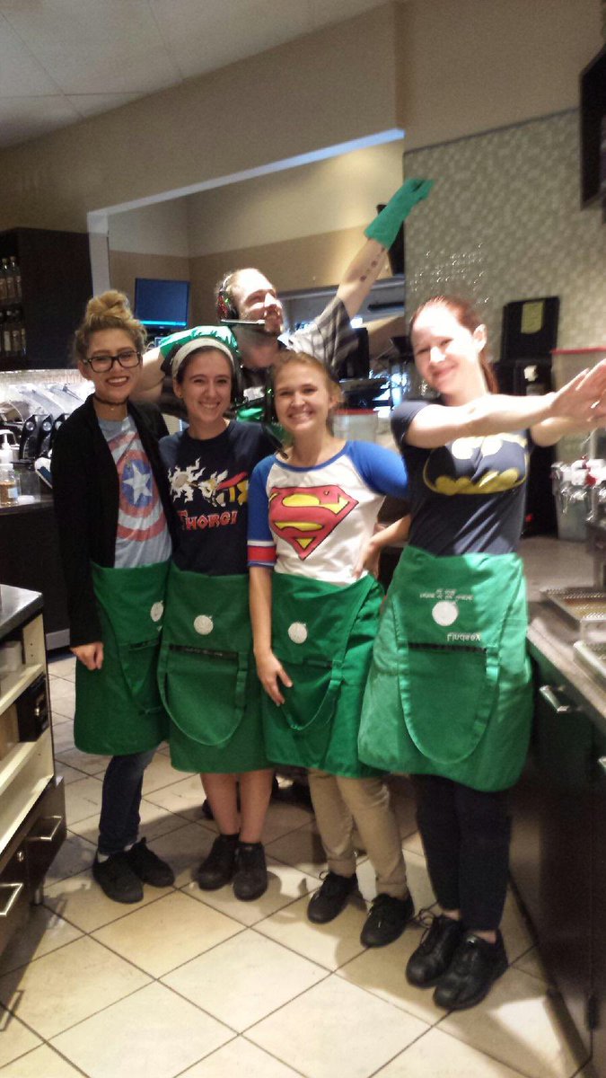 Team Venice rocking partner appreciation week with a superhero theme! #tobeapartner #starbucks