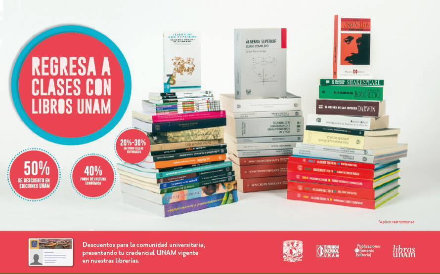 librosunam's tweet photo. ¿Ya les encargaron los primeros libros del semestre? En nuestras librerías podrán encontrarlos con descuentos https://t.co/rR7fua6gzf
