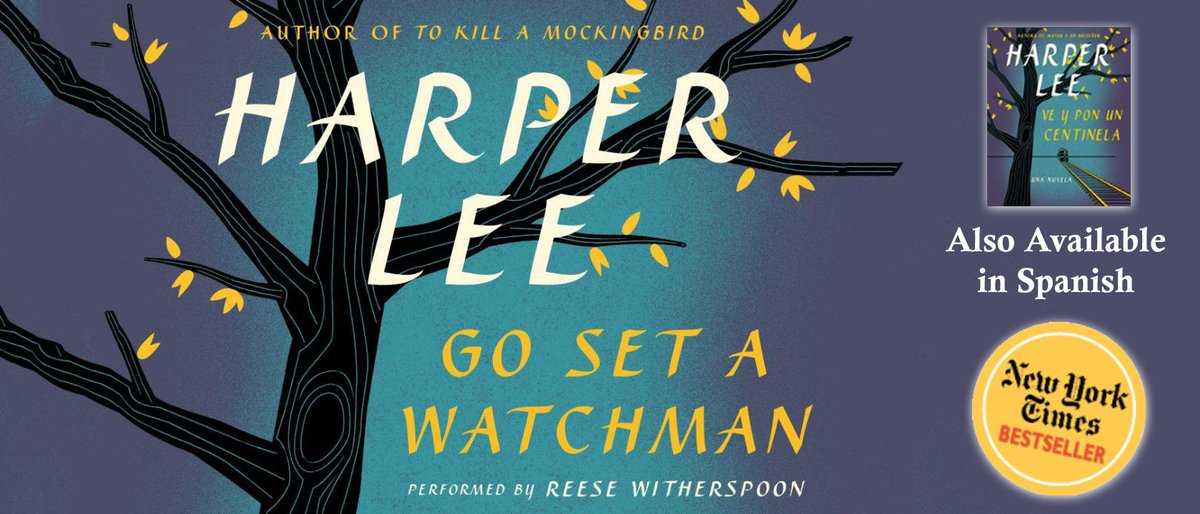 hooplaDigital's tweet photo. ICYMI Go Set A Watchman, the #1 bestselling title of 2015 is on @HooplaDigital  in English &amp; Spanish! @HarperCollins https://t.co/ywqZNfZPoy