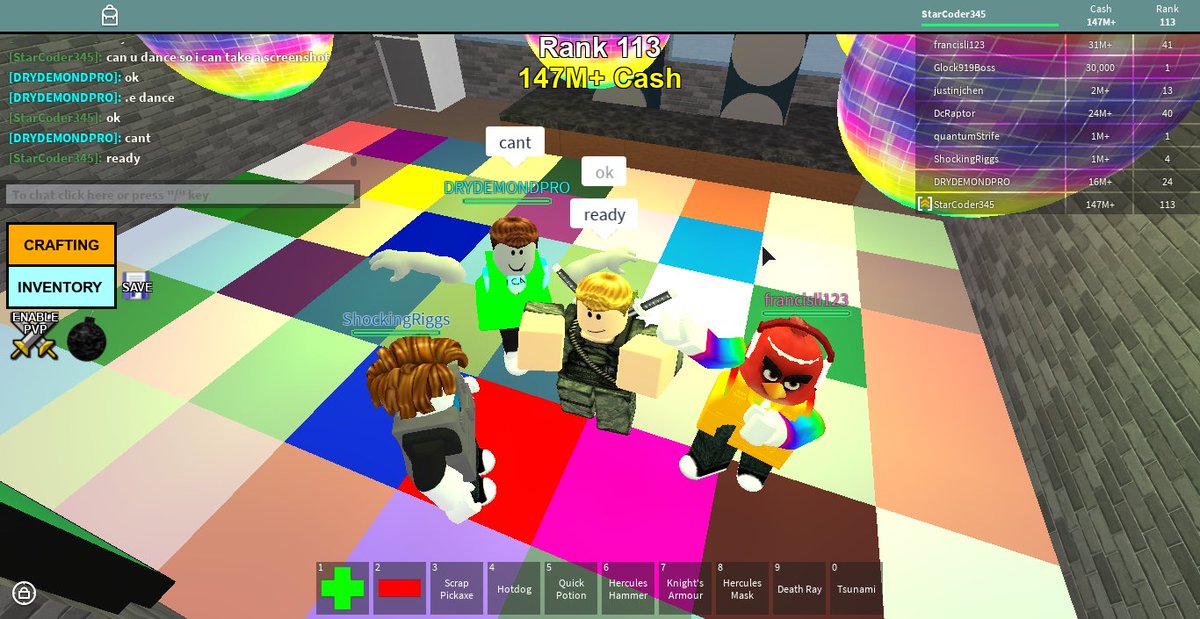 StarCoderRBLX's tweet image. Party at CraftWars By @nackerRBLX Great game visit it