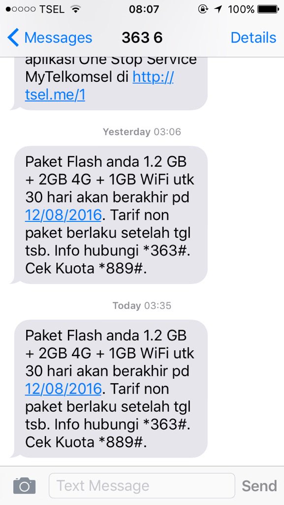 a_cho11's tweet photo. @Telkomsel selamat pagi , saya mau tanya, untuk paket kuota saya kenapa masa berlakunya hanya 3-4 hari yah ? https://t.co/0W7cwicTYe