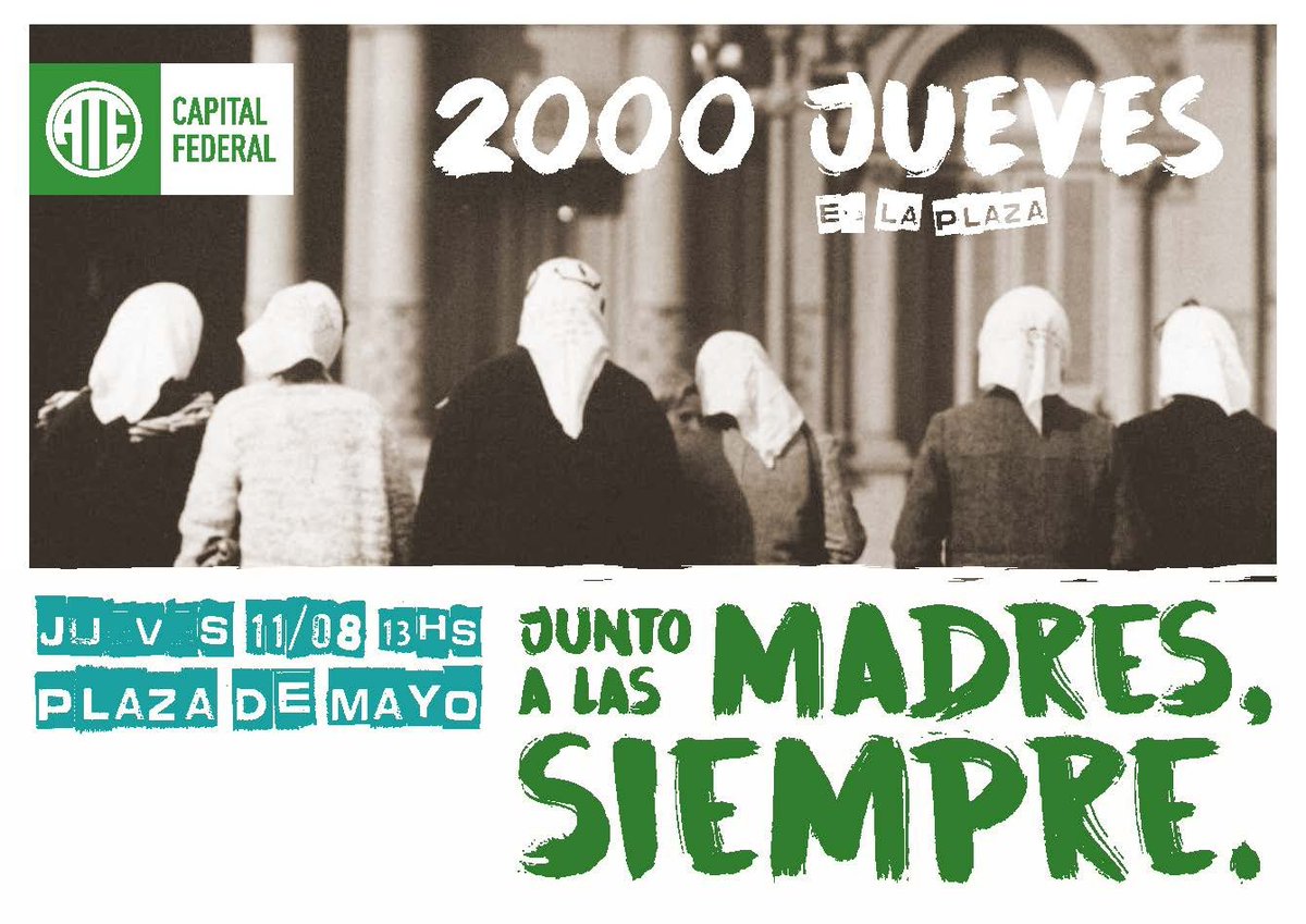 DanielCatalano_'s tweet photo. Mañana a las 13hs acompañamos a las #Madres en la marcha por los #2000Jueves en la Plaza. La historia no se detiene. https://t.co/AdsKdeC5h0