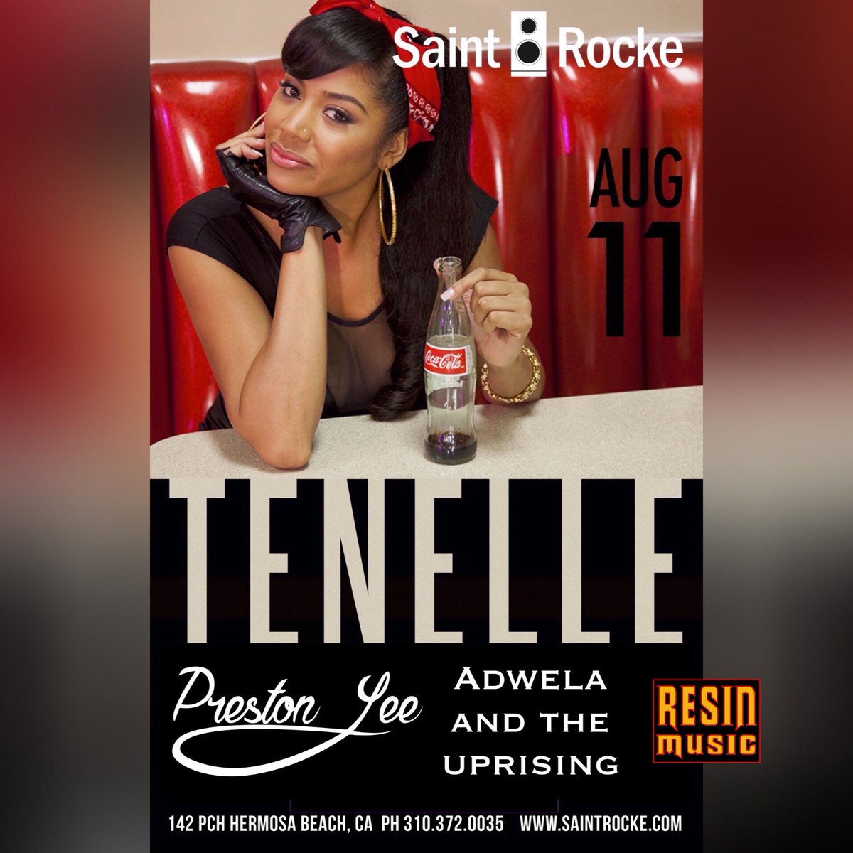 ResinMusic's tweet photo. Thurs night! @TENELLEMUSIC🎤 @iAmPrestonLee Hermosa Beach @SaintRocke discount code "Resin" @ https://t.co/CufgqwUnK9 https://t.co/lVmpK6WbTb