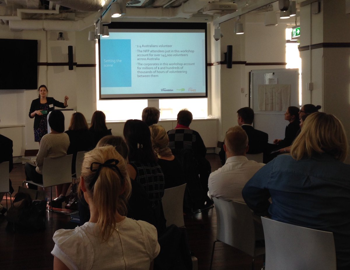 "Imagine a world without volunteers." Great workshop today with <a href="/Peopleplanau/">Peopleplan</a> designing the future of volunteering