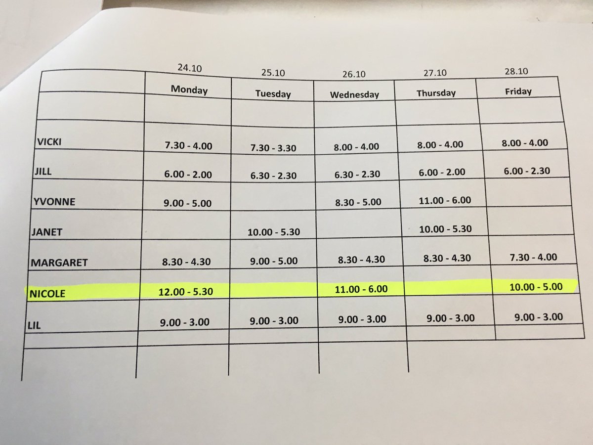 nicole21290's tweet image. Just got October&apos;s schedule. Officially my favourite month this year. By a mile. 😍 #holiday #lesshours