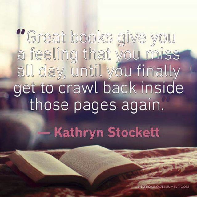 That feeling you get when you just want to get back to your reading.