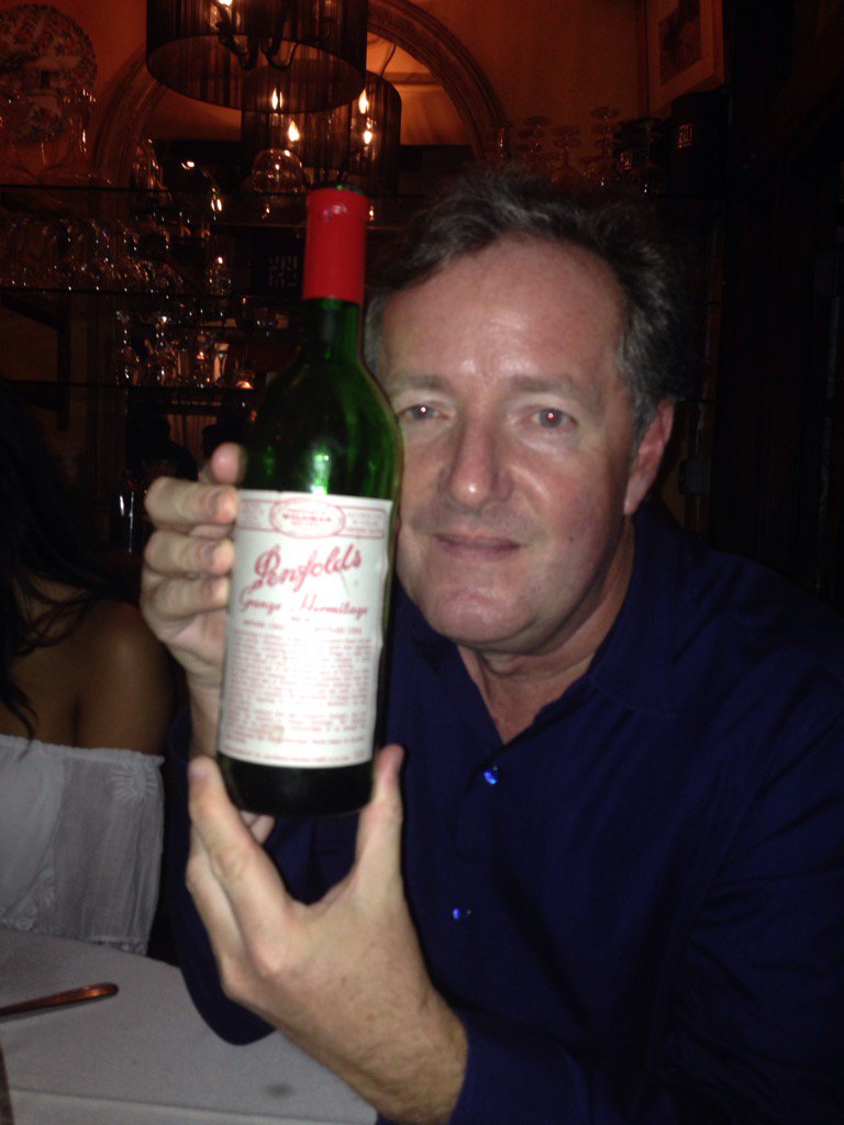 Ferretmorgue's tweet photo. let's drink the best wine on the planet @penfolds @piersmorgan @RebeccaFerriter 1982 bottled 1984 @TheTearawaysUSA https://t.co/CN4cElPrVr
