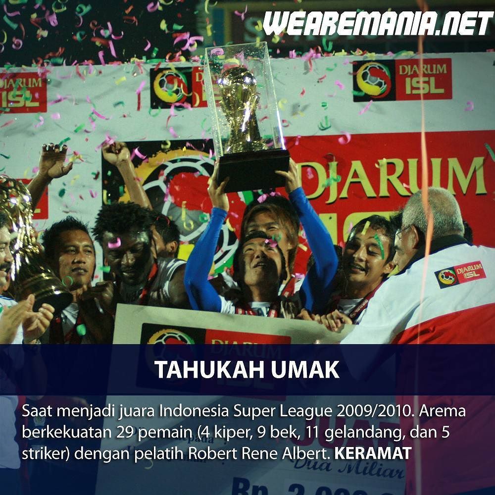 Angka keramat Arema hari ini terjadi pada musim 2009/2010. #Champions #29AremaForAll #triviawearemania