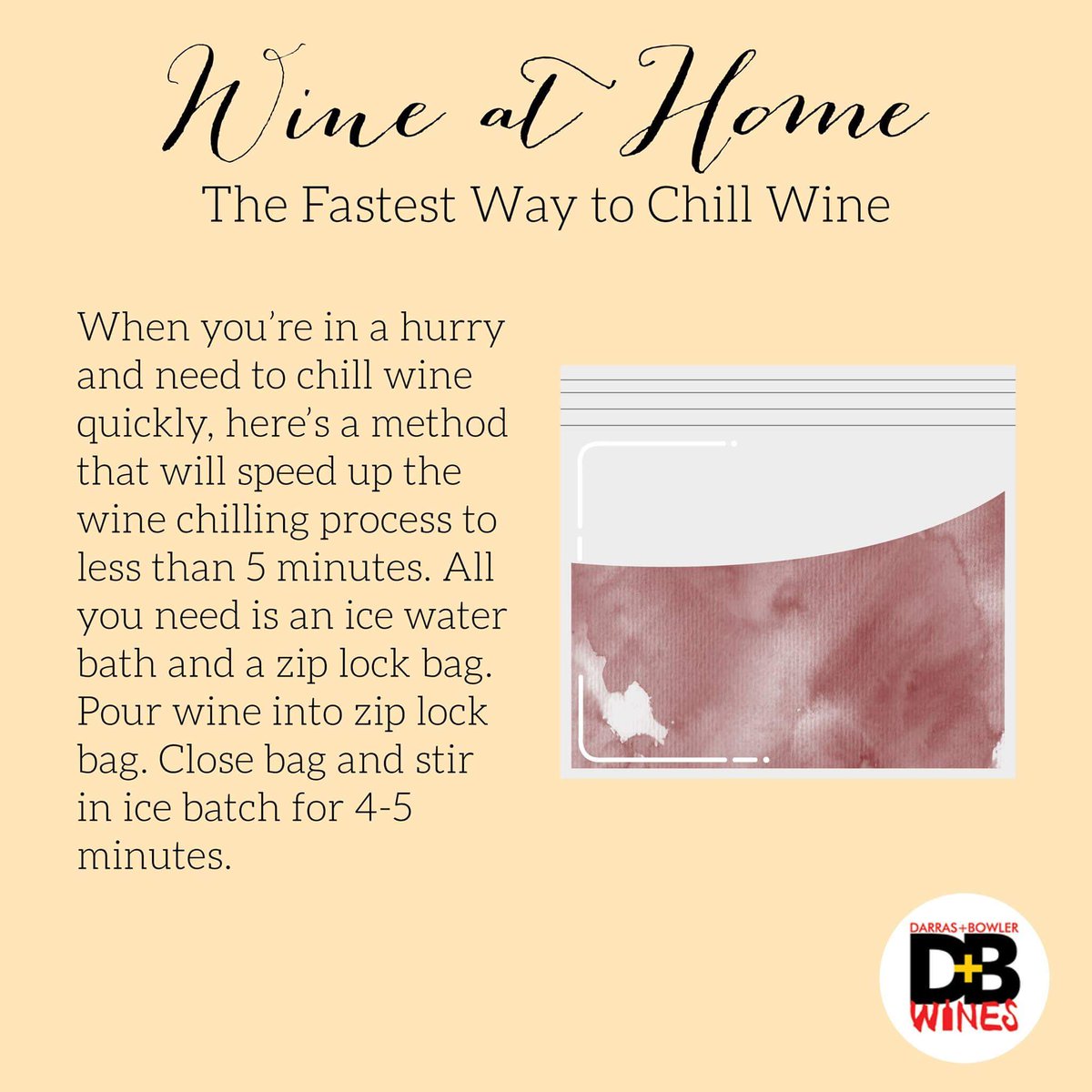 DBwineshop's tweet photo. Enjoy your #WineAtHome. When you're in a hurry and need to chill #wine quickly, try this tip. #DBwineshop #DBWines https://t.co/ynCictgBFm