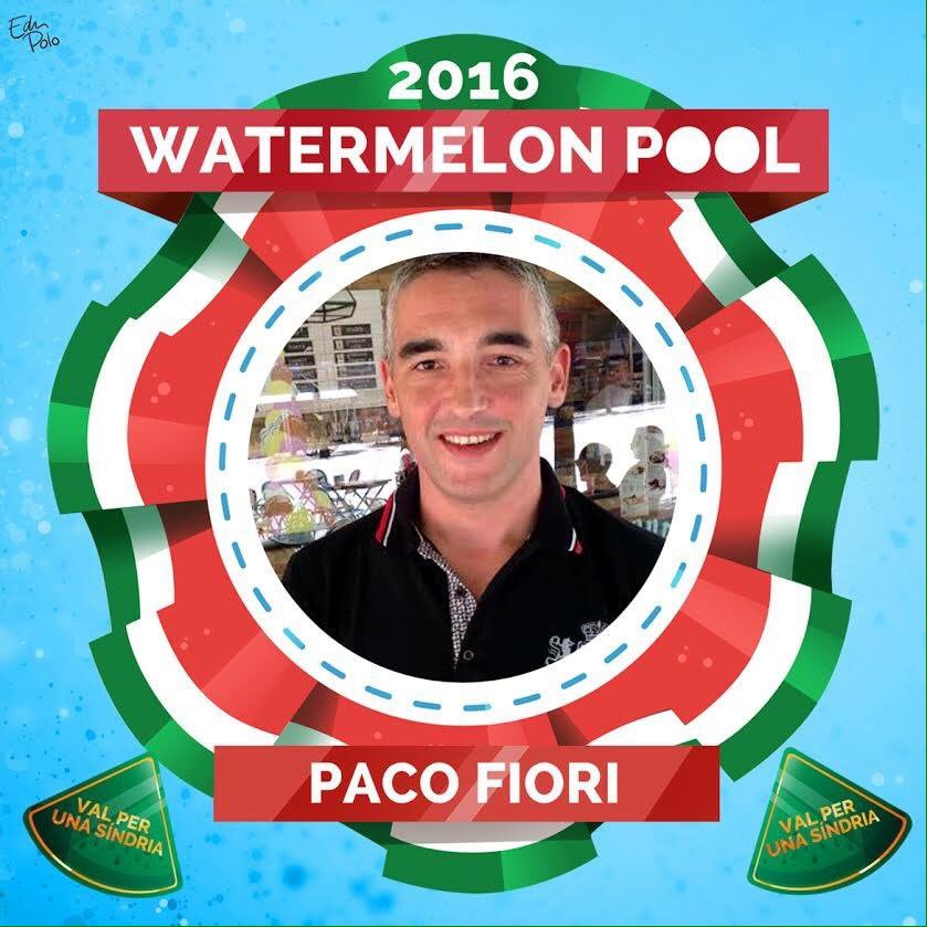 El guanyador de la #WatermelonPool2016 és Paco Fiori que destinarà tots els diners a Down Tarragona! Enhorabona! 🍉