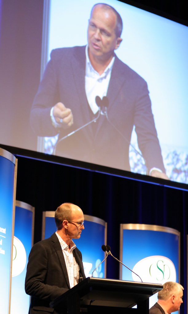 Jenson_Melanie's tweet photo. When worlds collide. Andrew @AndyroosteG &amp; @PeterGreste share their experiences of Peter's incarceration @ #cotton16 https://t.co/m7BwTJtp8M