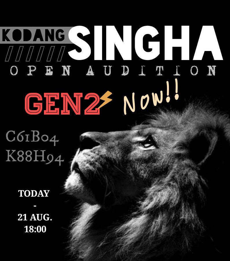 KDS1NGHA's tweet photo. 📢 Pls. rt
.  KODANG, ⚡️
🏁 – open audition GEN2 now!
#พี่สิงห์ขอเสยอยากเจอจังเรยน้องเจนสอง  
https://t.co/3T0xKVbwLk https://t.co/0PxVu5cQPF