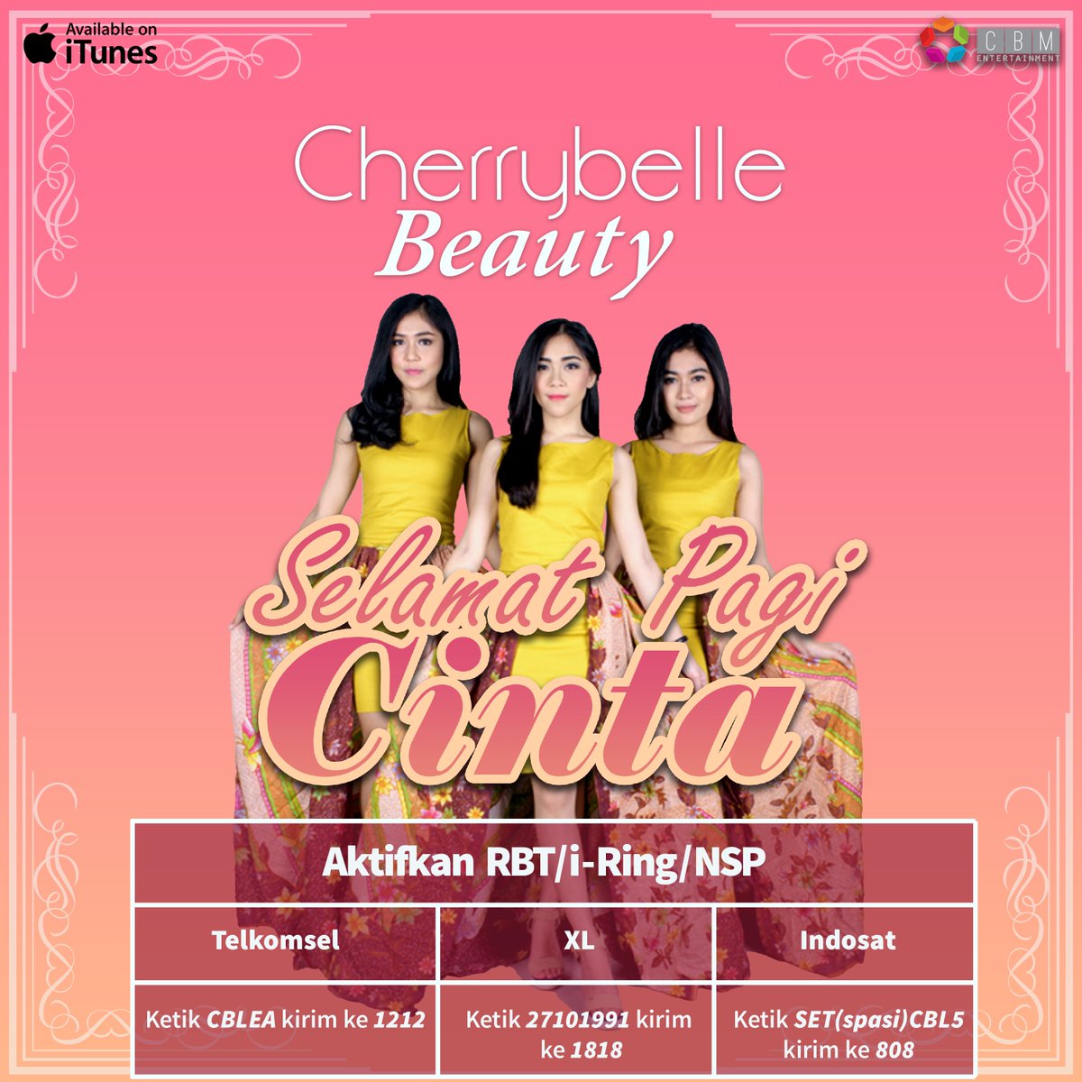 Aktifin RBT "Selamat Pagi Cinta" yuk dari CHERRYBELLE BEAUTY