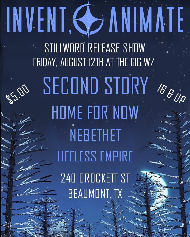 HomeForNow_tx's tweet image. Yo! We've got a show tomorrow in Beaumont, TX w/ @Invent_Animate ! Doors @ 6:00