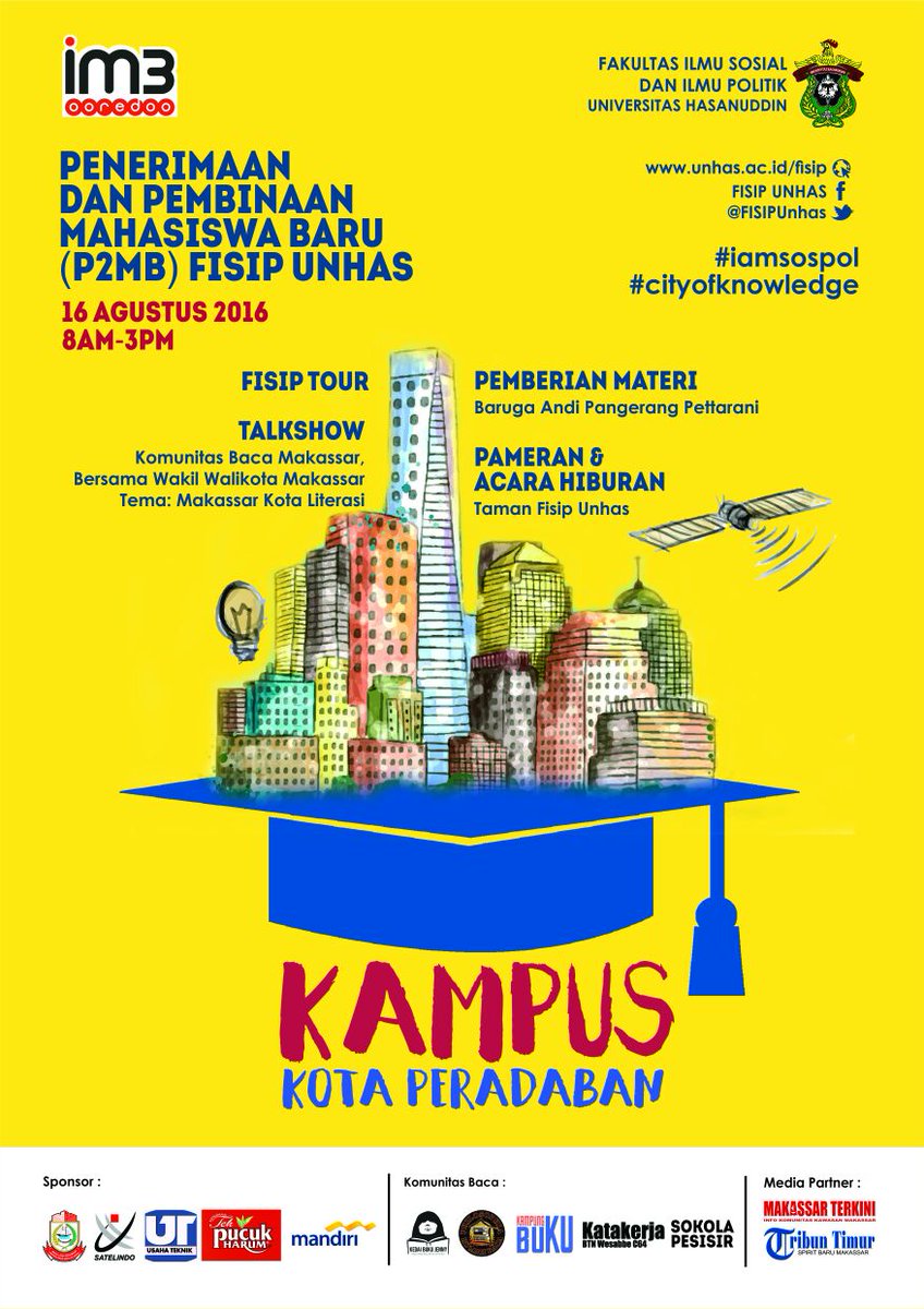 H-5 menuju P2MB Fisip Unhas 2016. #iamsospol #cityofknowledge