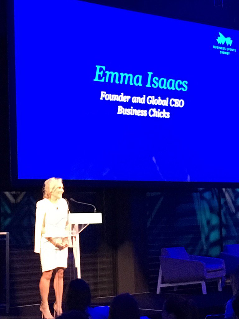 csideborah's tweet photo. @emmaisaacs sharing her story of entrepreneurship @ at the @BESydney #2016BEx #ClaxtonSpeakers #businesschicks https://t.co/fEvYOwmt3F