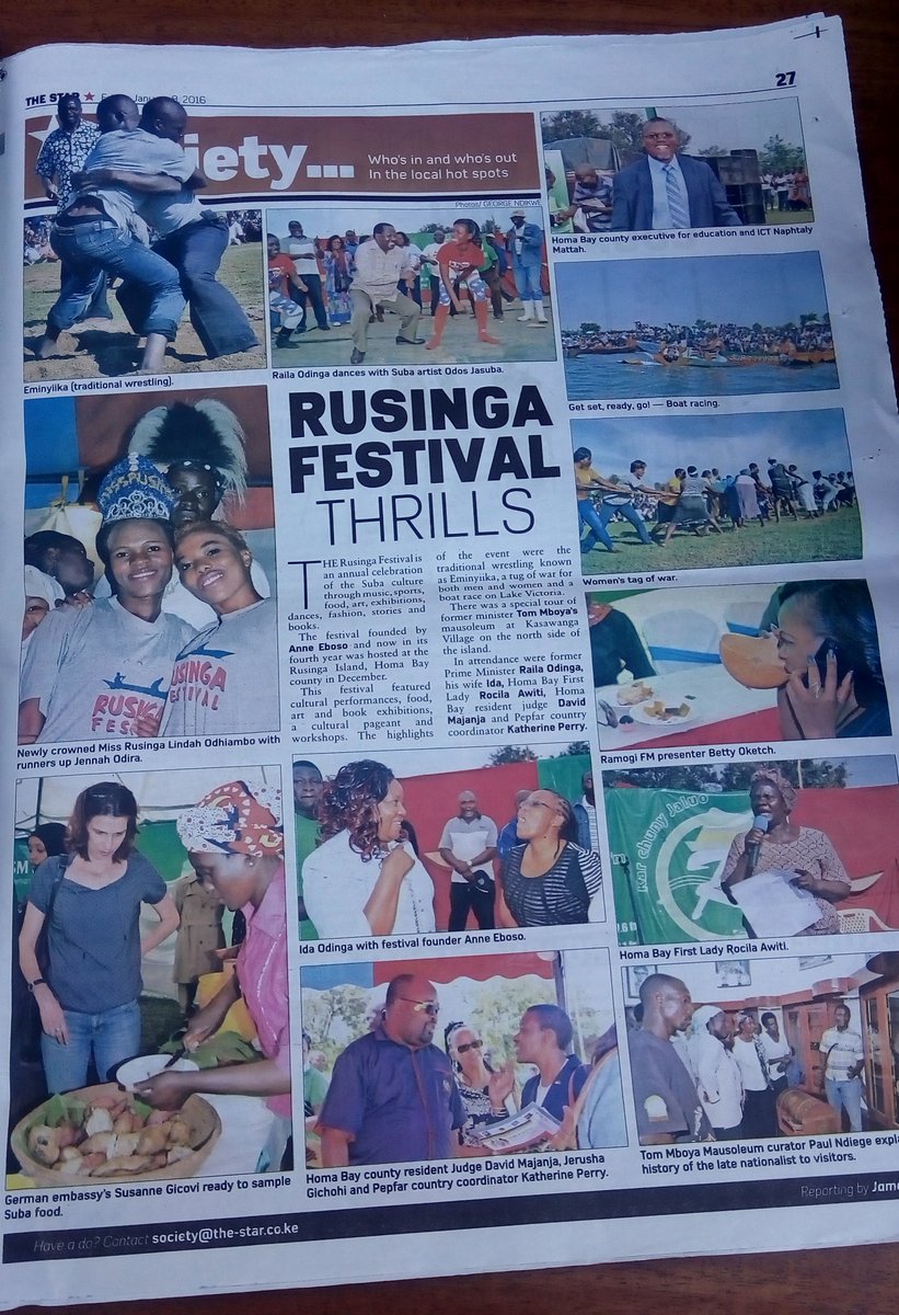 RusingaFestival's tweet photo. #TBT-#RusingaFest2015 thrills as featured in @TheStarKenya https://t.co/nu9c0MUmcx. Look out for this year's edition https://t.co/BNWxKrbI4t