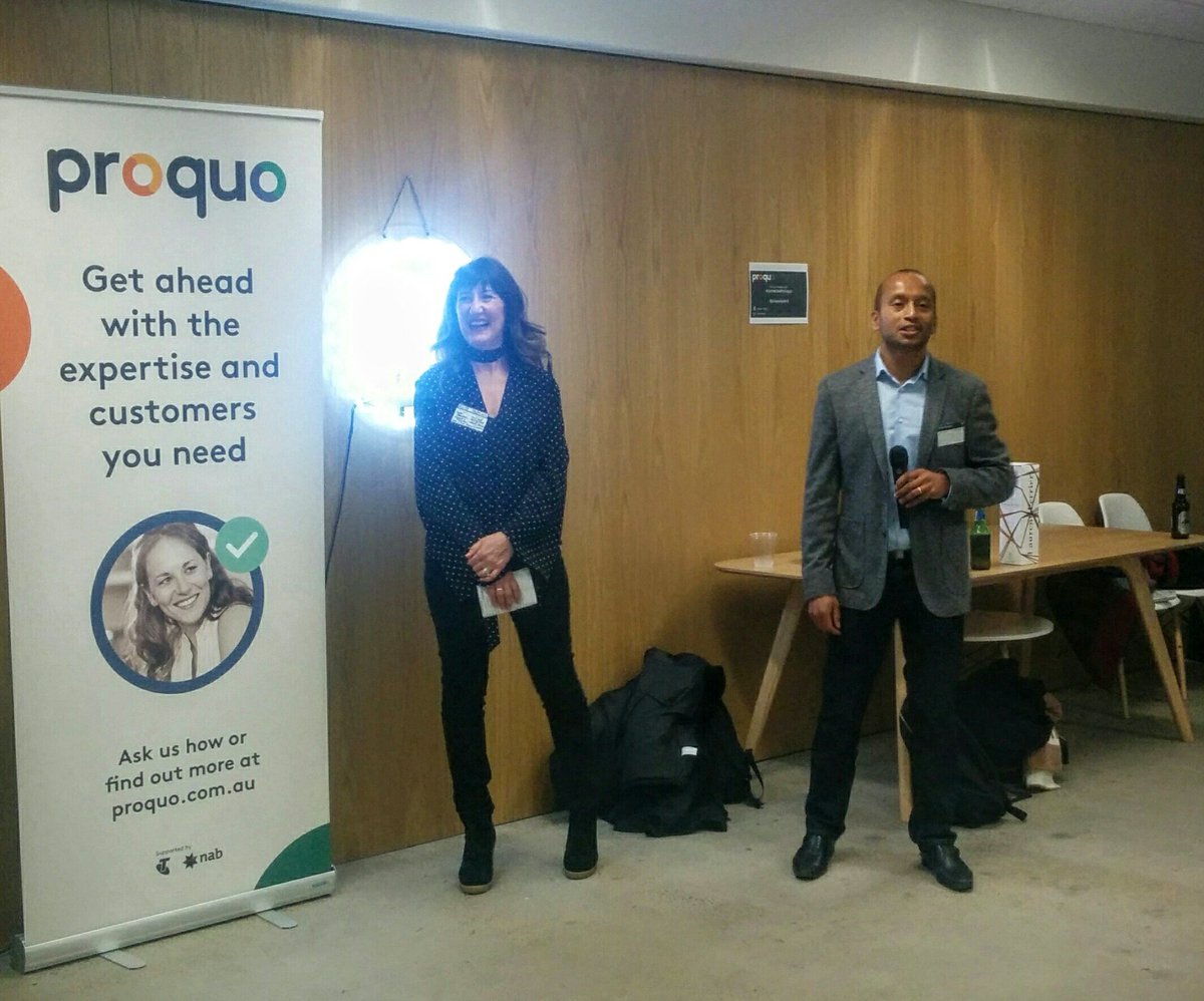 proquoAU's tweet photo. Hearing about the first transaction to take place on @proquoAU between Selim & Anita #ProquoLaunch https://t.co/x6QEmiDlAr