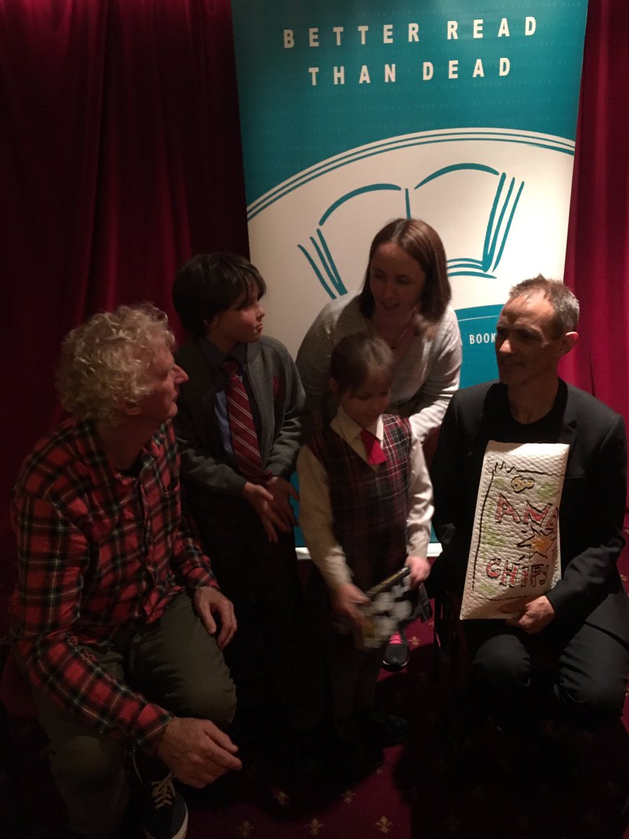 TeachingMissE's tweet photo. Of course we waited @AndyGbooks @terrydbooks @Enmore_Theatre #treehousebooktour https://t.co/0tdsNxLfBl