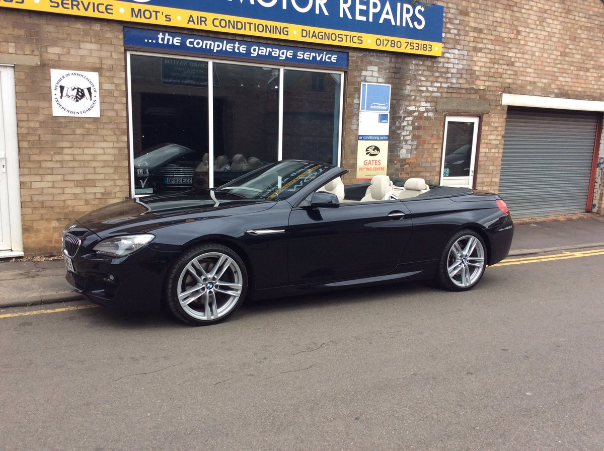 project1cars's tweet photo. Just about to deliver this BMW 640 convertible to a lucky lady today. @SuperStamford #bmw #640 #stamford #qualitycar https://t.co/xAVZCuN5yo