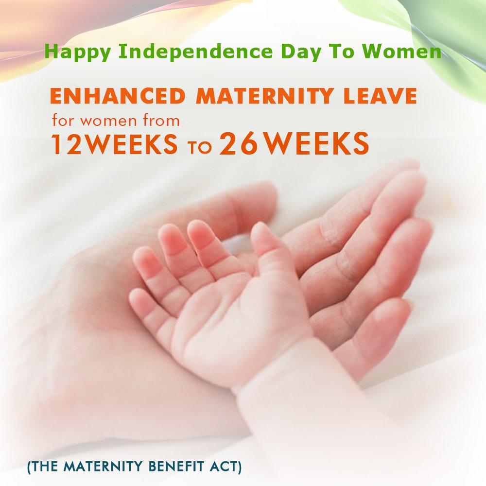 The new Maternity Benefit Act has been passed by Rajya Sabha
#MaternityLeave #TransformingIndia #MaternityBenefitAct