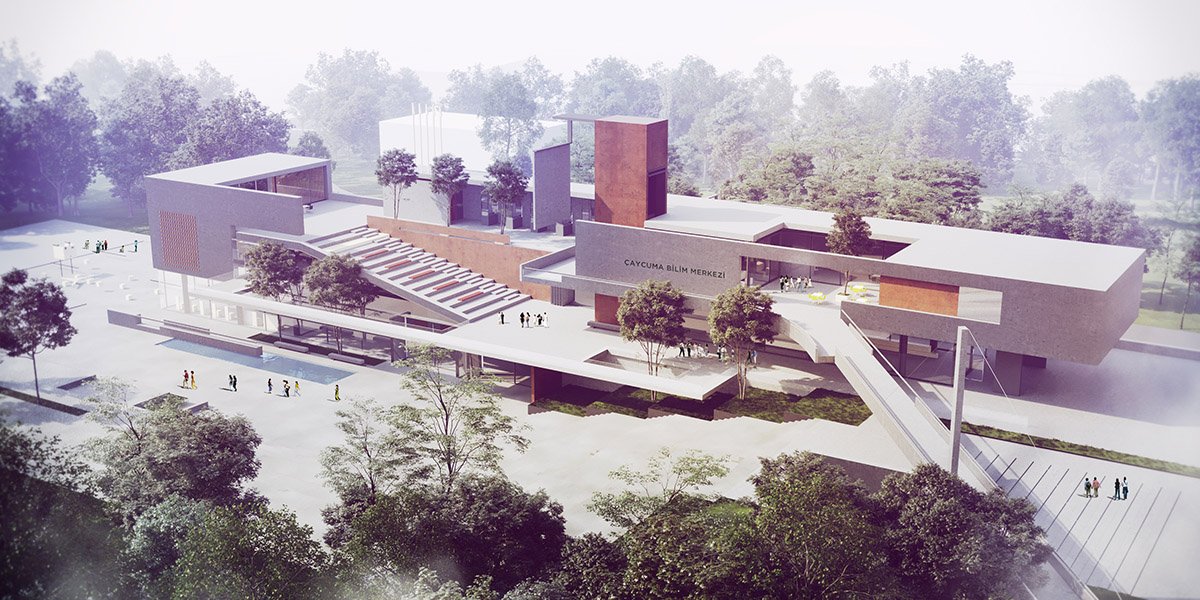 WACommunity's tweet image. Fragmented blocks for Çaycuma Science Center preserve the green fabric by @ONZ_Architects: worldarchitecture.org/architecture-n…