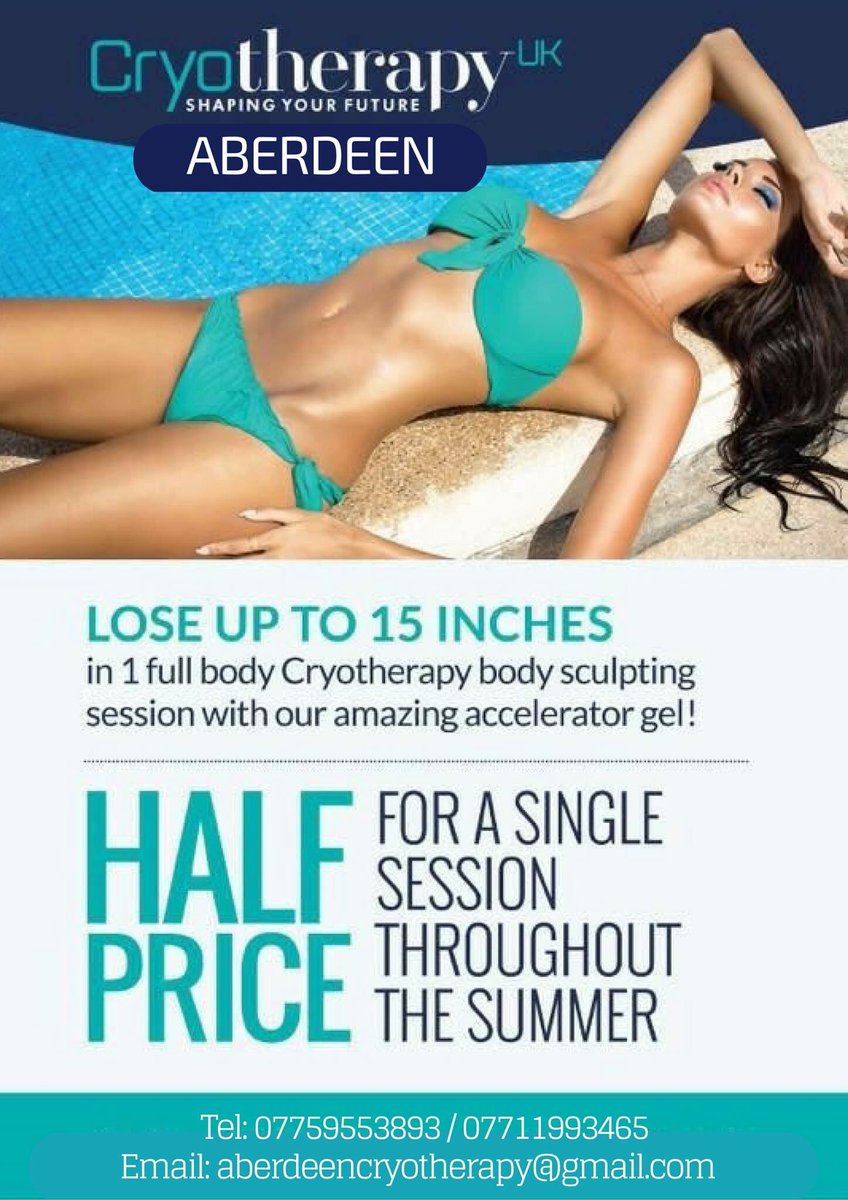 New offer full body treatment half price for single session lose inches, feel great.