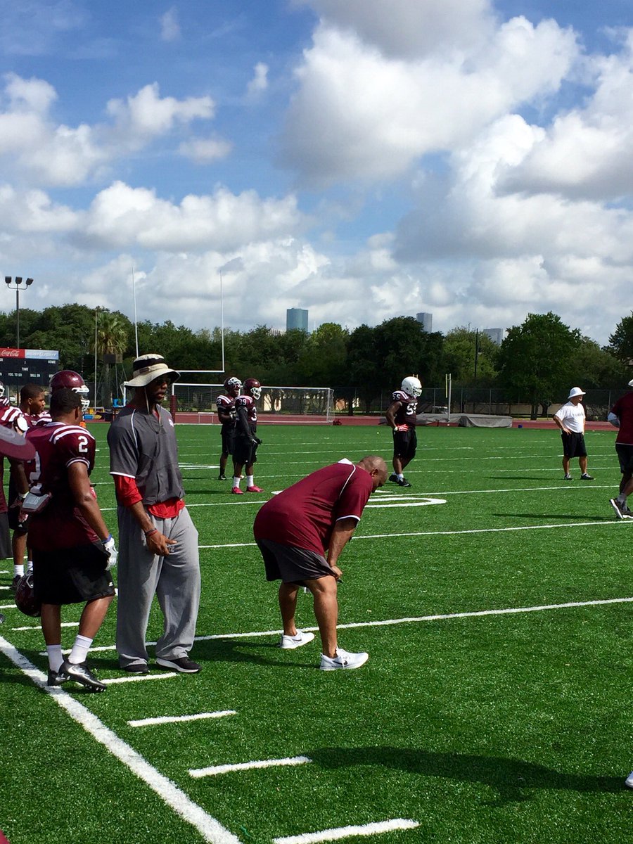ButchAlsandor's tweet image. Coach Michael Haywood watching @TSUFootball team on Day 4 of camp. Tigers put on pads for a spirited practice!