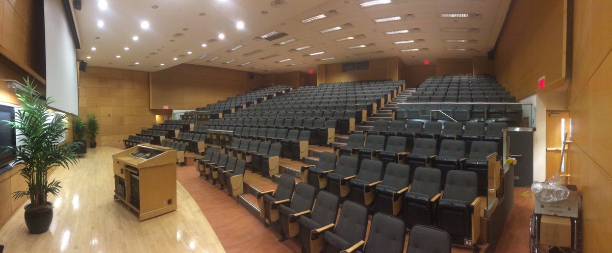 Setting up the ENG 103 auditorium for this evening's events! #IRSACongress