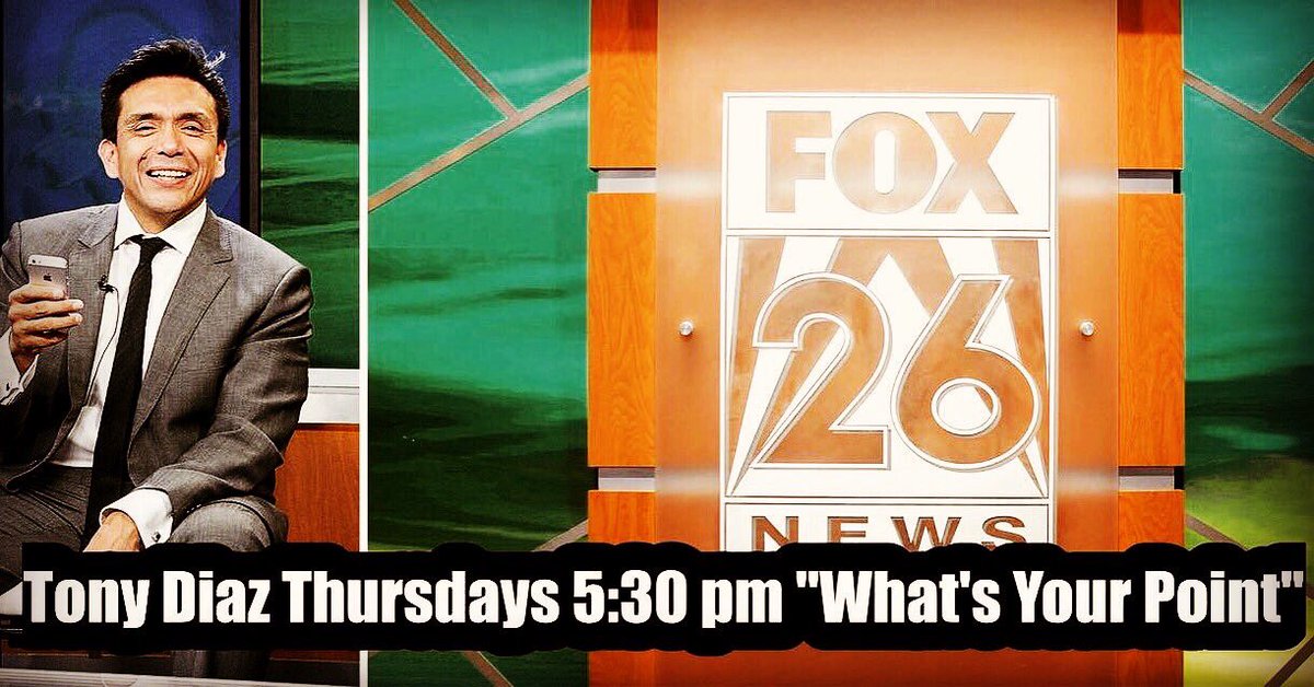 What did you miss on <a href="/foxnewslatino/">Fox News Latino</a>? Tony tells you on "What's Your Point?" #WYP Thurs live 5:30p cst <a href="/Fox26Houston/">FOX26Houston</a>.