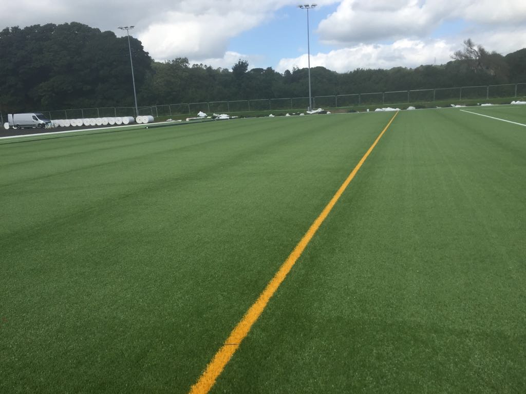 greenfieldsport's tweet photo. It's coming along @ColegSirGar with the carpet now laid and the lines being cut in #newterm #sports https://t.co/yHyPaOcnaK