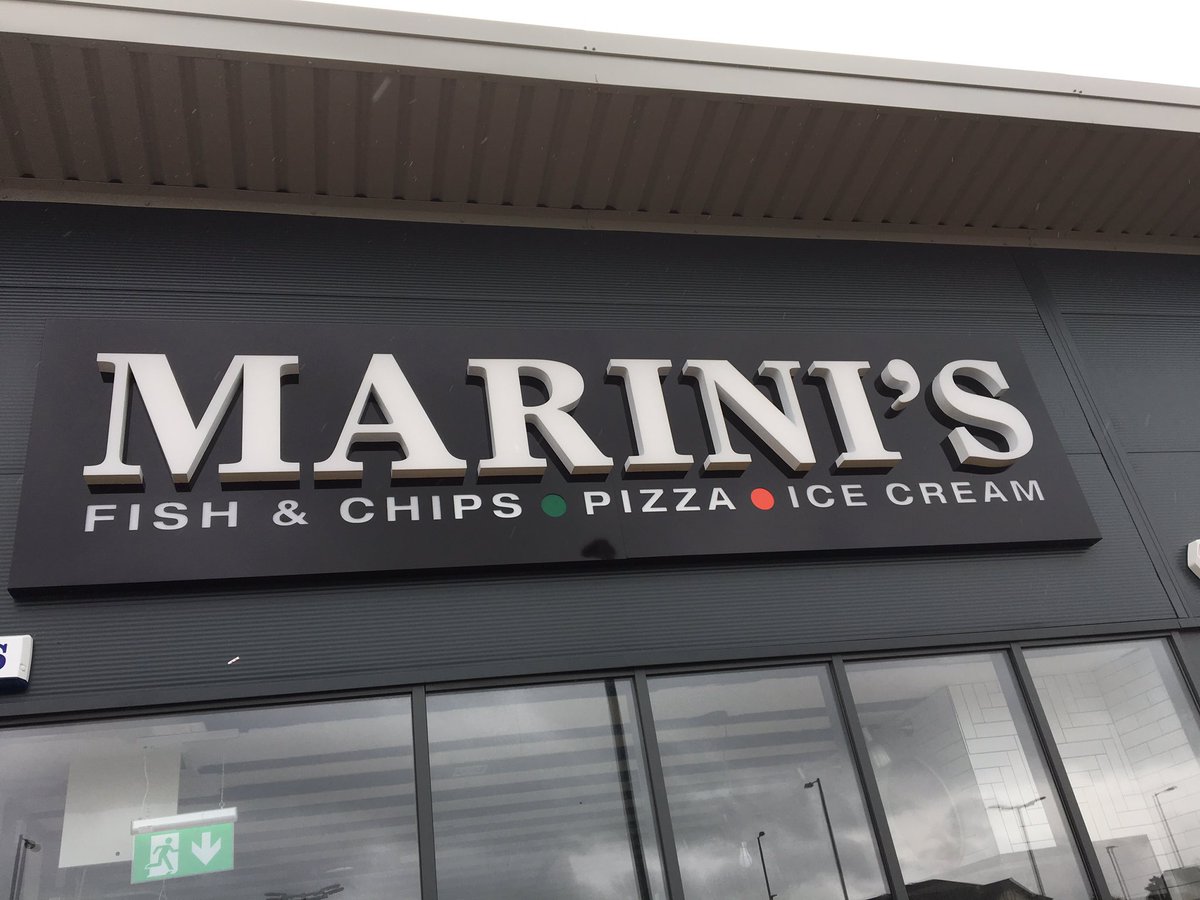 DHSigns's tweet photo. New #signage for #Marinis, #FishandChips #EastKilbride https://t.co/DBLpDhKibJ