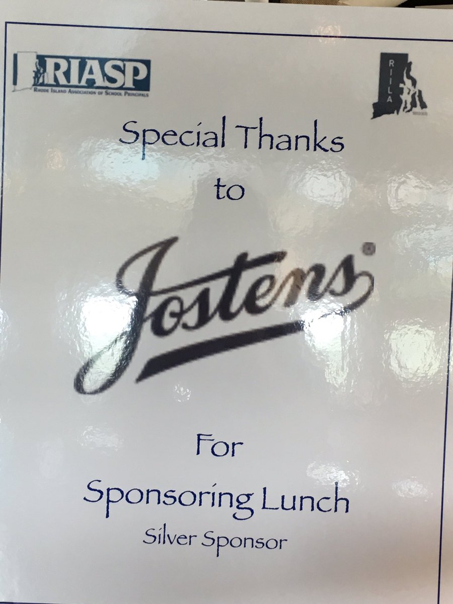 ameyer1026's tweet photo. Thank you @Jostens for being a Silver Sponsor. @RIASPleads #RIASP16 https://t.co/JBReML5pku
