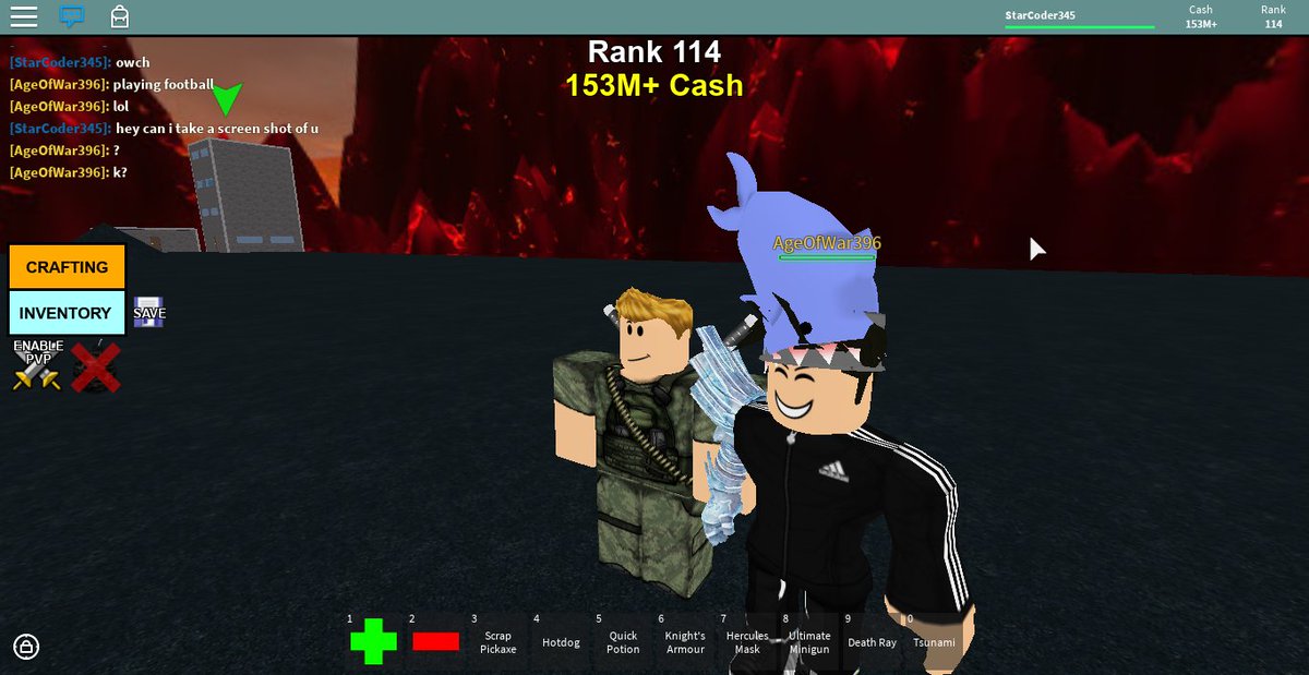 StarCoderRBLX's tweet image. Another craftwars by @nackerRBLX  and im with my friend
