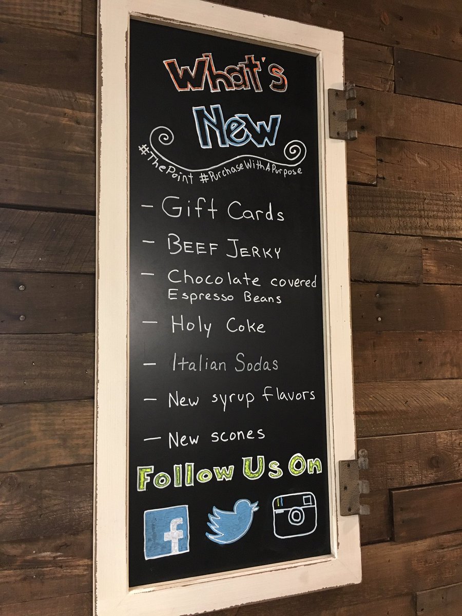 ThePointCoffee1's tweet photo. Hey Crosspoint! You ready for GLS? 
Come see #whatsnew at #thepoint! #crosspointnow #GLS16 #tinyhandsinc #125in2016 https://t.co/aetd8zneag
