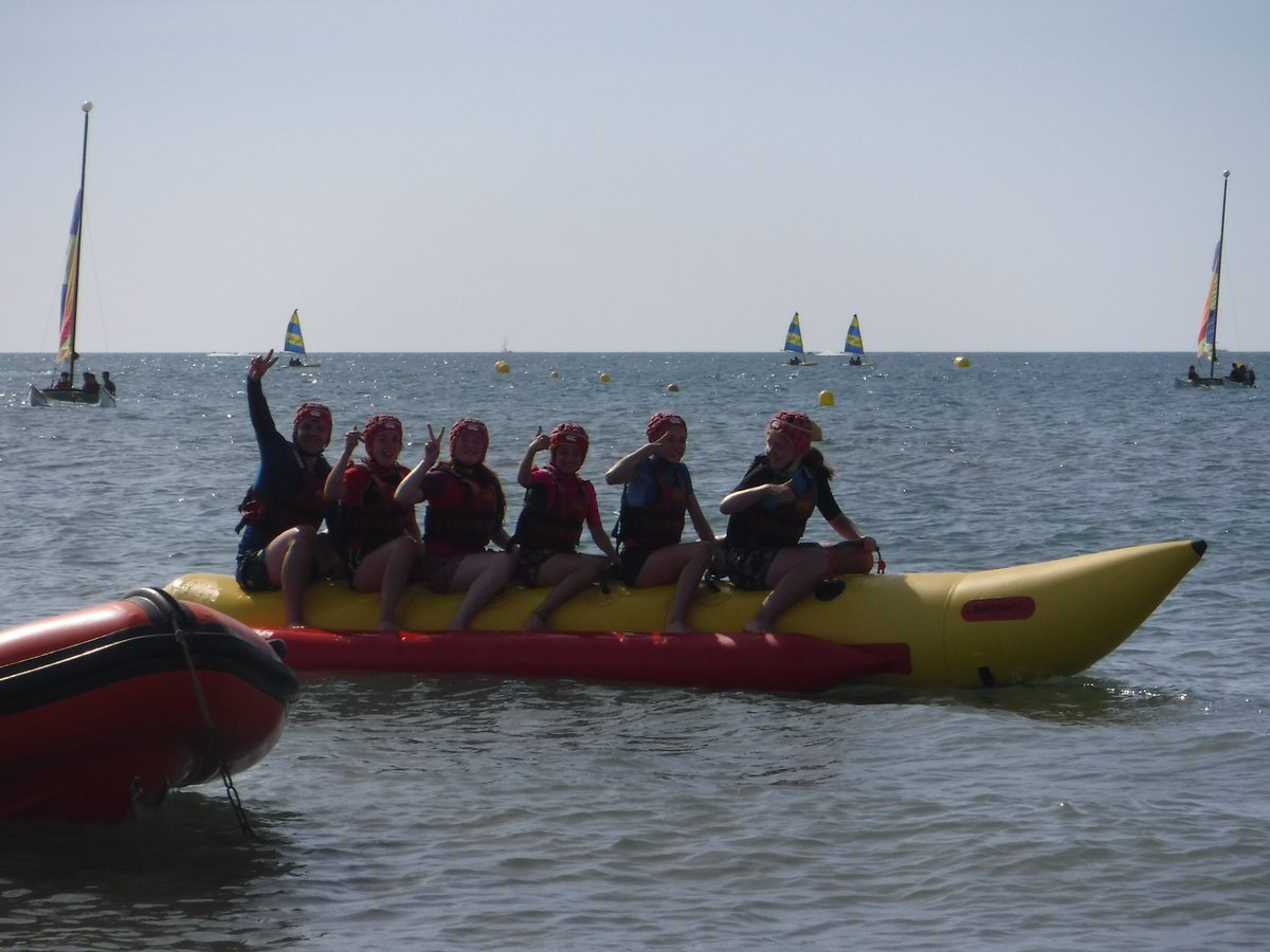 Wellswayvisits's tweet photo. Last beach day before our departure this evening. Banana Boats and beach games. https://t.co/QJYskLk1oA