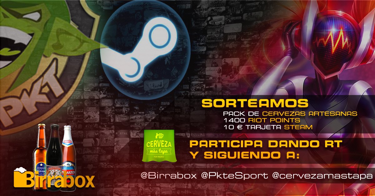 GoblinWarriors's tweet photo. Os traemos un SORTEAZO!! Para participar RT y seguir a @PkteSport @Birrabox y @cervezamastapa Finaliza el 26/08/2016 https://t.co/LAniBioeXw