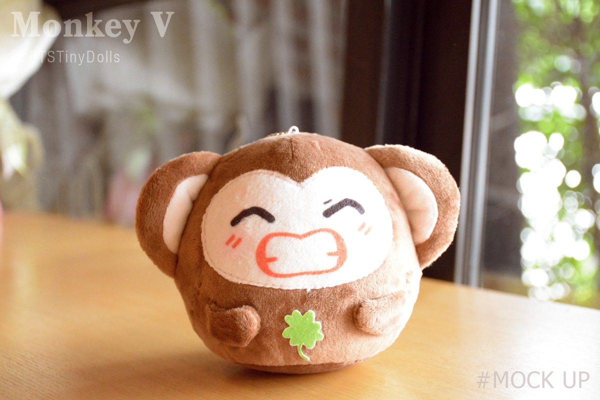 BTSTinyDolls's tweet photo. [MOCK UP] 
Monkey V ตูดเจ้าก้อนเป็นรูปหัวใจด้วยย >< 
#BTStiny https://t.co/e9zIoPl5af