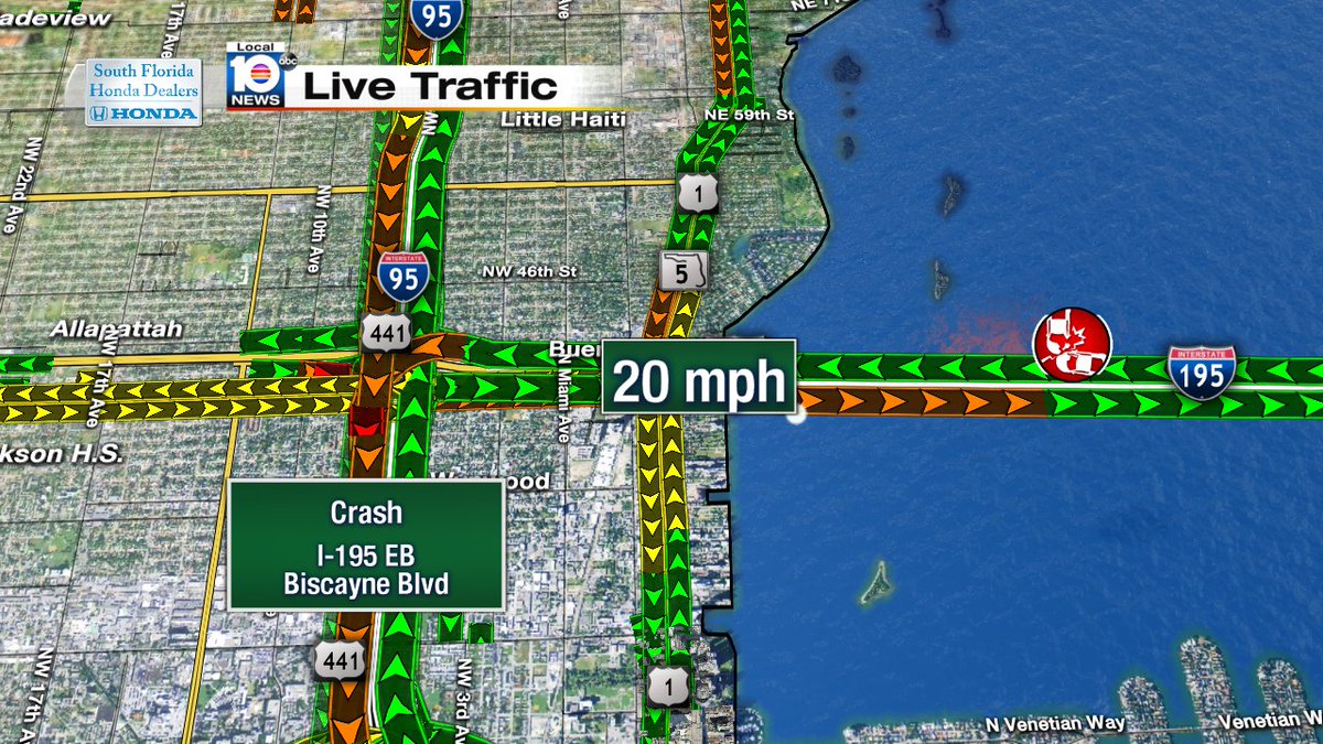 Crash on I-195 EB and US -1 #TRAFFIC #MIAMI https://t.co/iSW688qi2A